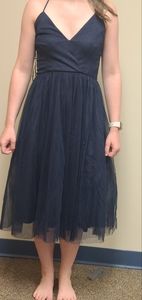 Dressy, Navy Blue tea length dress